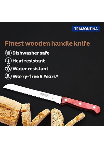 Polywood Saplı Tırtıklı Ekmek Bıçağı (30CM) indirimleri