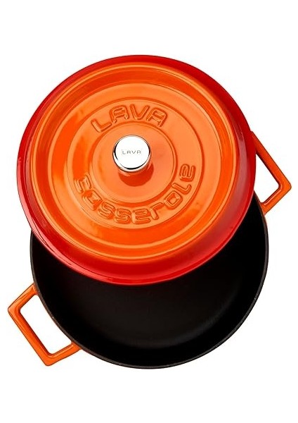 Döküm Çok Amaçlı Yayvan Tencere 24 cm Turuncu - Lv Y St 24 K2 fiyatları