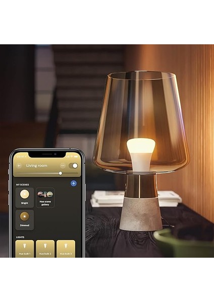 Huew 9.5-75W Beyaz Akıllı Ampul E27 Bluetooth Özellikli - Sarı Işık modelleri