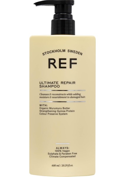 Stockholm-Ref Hasarlı Saçlar Için Onarıcı ve Besleyici Bakım Şampuanı 600 ml Ultımate Repaır Shampoo
