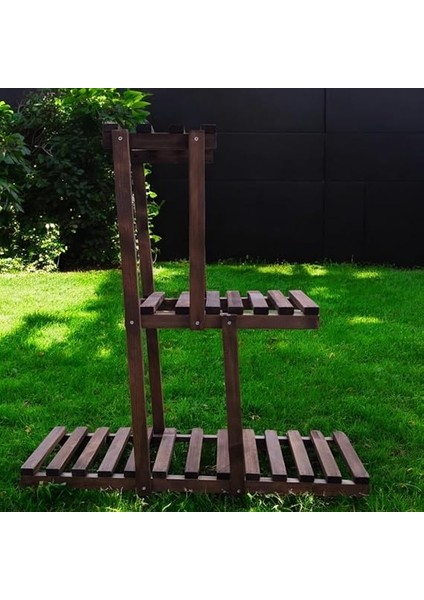 Katlı Ahşap Çiçeklik Sakısılık 3 Raflı Masif fiyatları