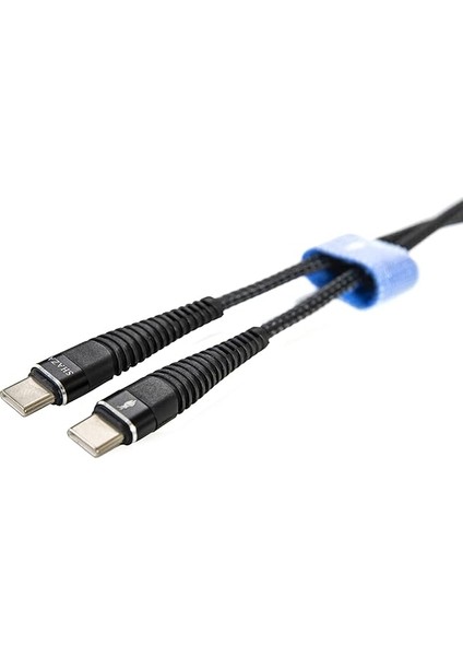 Type-C To Type-C Pd 5A 100W Örgülü Hızlı Şarj ve Data Kablosu 3 Metre