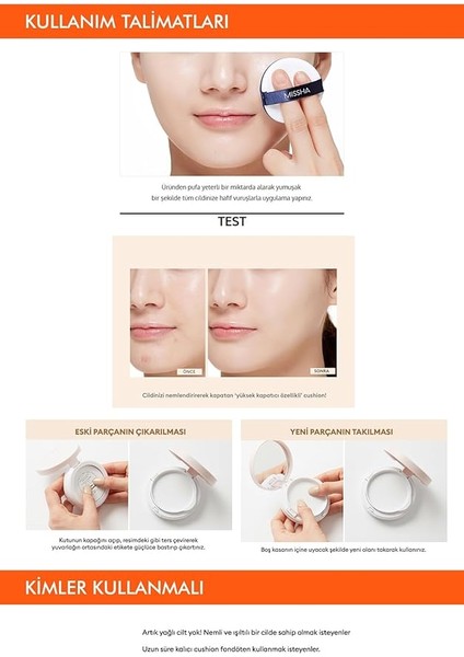 Yarı Mat Görünüm Sunan Cushion Fondöten (Iç Yedek) Magic Cushion Cover Lasting SPF50+/PA+++ (No.23) fırsatları