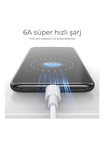By Deji Samsung ile Uyumlu Xiaomi ile Uyumlu Type-C 67W 1.2m Hızlı Şarj ve Data Kablosu fiyatları