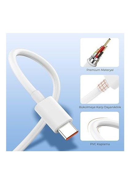 By Deji Samsung ile Uyumlu Xiaomi ile Uyumlu Type-C 67W 1.2m Hızlı Şarj ve Data Kablosu modelleri