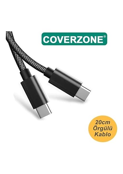 20CM Type-C To Type-C Kablo 60W 20V 3A Şarj Kablo USB C Örgü Quick Pd Şarj Kablosu Tip C To Tip C FT-UCA100S fırsatları