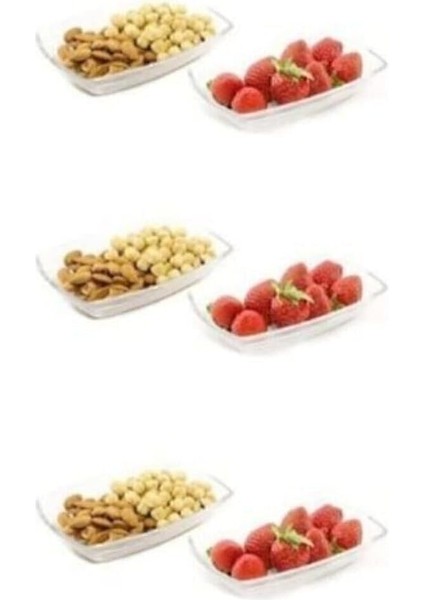 Tokio Meze ve Atıştırmalık Tabağı 6' Lı Takım 54673 FMA05215 Şeffaf