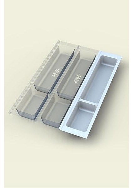 Mutfak Çekmece Içi Modüler Iki Bölmeli Kaşıklık Beyaz 11CMX48CM(BOYDAN 4cm Kesilebilir) modelleri