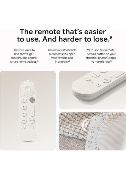 Tv Streamer 4K - Sesli Arama Uzaktan Kumandasıyla Tv'nizde Hızlı Akış Eğlencesi - 4K Hdr'de Film, Şov, Canlı Tv ve Netflix Izleyin - Akıllı Ev Kontrolü - 32 GB Depolama - Porselen fiyatları