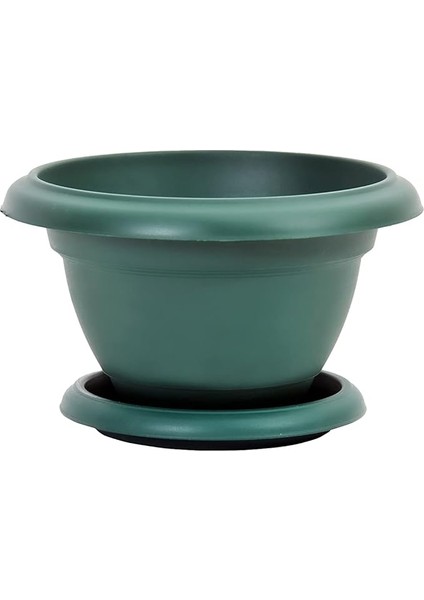 VM02 2 No Villa Menekşe Saksı Set 1 Litre 18 Cm, Yeşil