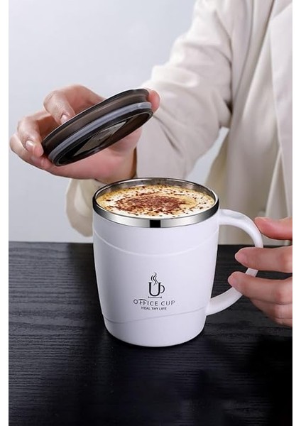 L Çelik Beyaz Sıcak Soğuk 500 ml Kahve El Termos Kupa Mug CIN558BY modelleri
