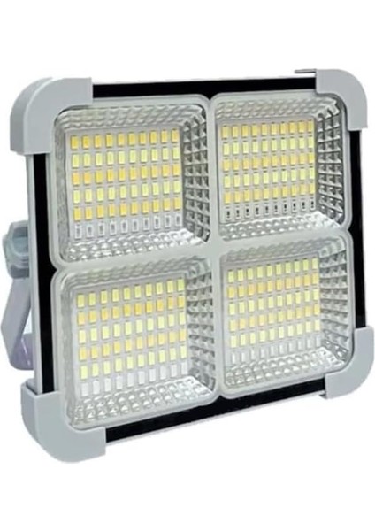 Solar LED Projektör Gri Renk Cata 200W Güneş Enerjili Portatif LED Işık Taşınabilir Sokak Aydınlatması