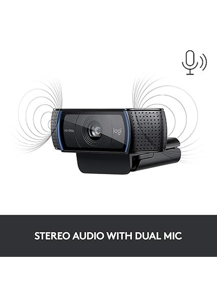 C920E / C920 Hd Web Kamerası, Full Hd 1080P Video Arama ve Kayıt, Çift Stereo Ses, Stream Gaming - Siyah (Tripod Yok) modelleri