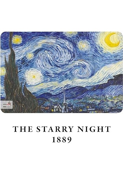 Night Series - A6, Van Gogh 4'lü Defter Seti I, Çizgisiz, Toplam 192 Sayfa, Her Biri 48 Sayfa, Tel Dikiş, Esnek Kapak, Oval Kenar, Tuval Doku, 60 Gram, Sarı Krem Renk fırsatları