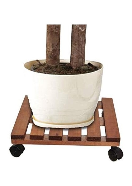 Trend Ahşap Saksı Altlığı Damacana Tüp Saksı Sehpası