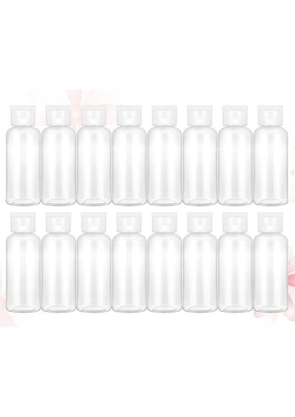 16 Adet Tuvalet Malzemeleri Için Seyahat Kapları Losyon Seyahat Kabı Tuvalet Malzemeleri Için Seyahat Şişeleri Kapaklı Kaplar Losyon Şişesi Beyaz Kozmetik Şişesi Istiridye Kabuğu