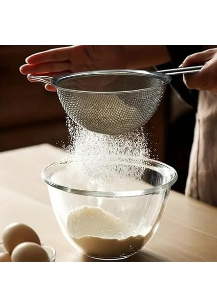 Paslanmaz Çelik Pratik 3'lü Çay Süzgeci Sebze Makarna Un Süzgeç 10 12 14 cm modelleri