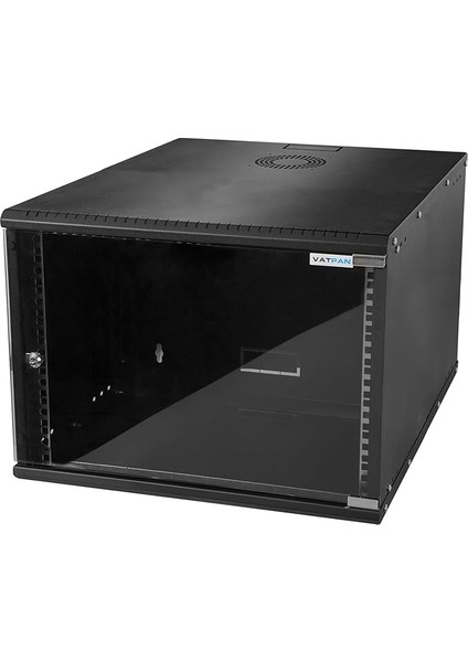 9u Duvar Tipi Soft Serisi Network Server Kabinet, 600MM Derinlik, Server Rack Kabinet Muhafazası, 4mm Temperli Darbelere Karşı Dayanıklı Ön Cam Panel, It Ekipmanları Muhafaza Kabini