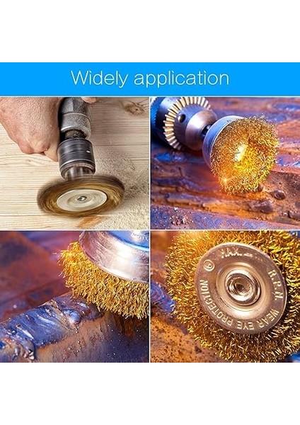 Fırça Seti Pas Yağ Kir Boya Yapışkan Çözücü 6'lı Pimli Matkap Tel Fırça Seti fiyatları