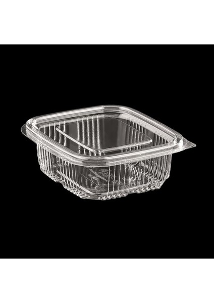 Ticaret Plastik Saklama Kabı 250 gr 50 Adet Plastik Kapaklı Kase Sızdırmaz Kap Şeffaf Kullan At Kase