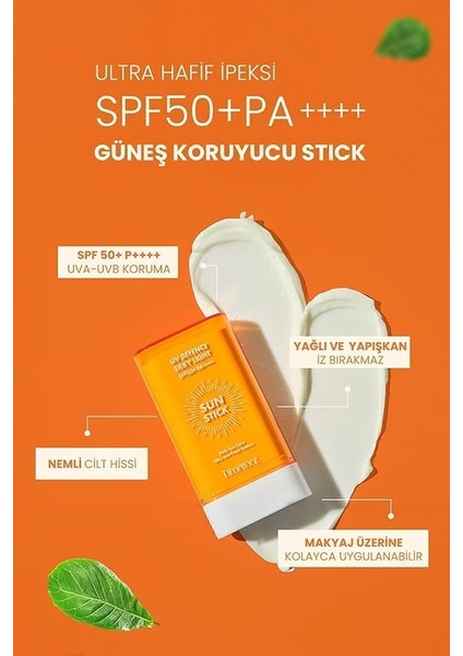 Sun Stick Güneş Kremi Ultra Hafif Doku SPF50 Pa Yüksek Uv Koruma 19 gr indirimleri