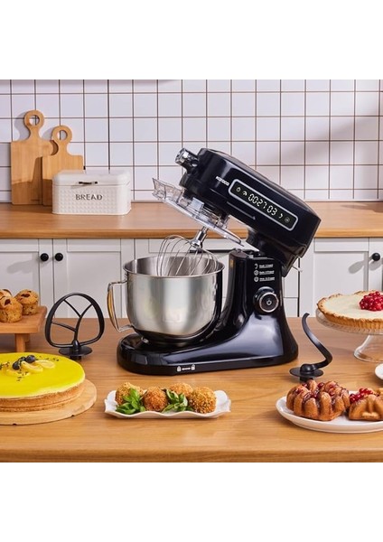 Pro Artisan Dijital Ekran Zaman Ayarlı Döküm Mutfak Şefi 1600W Black