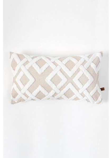 Jakarlı Kırlent 28X50 cm Mila Bej