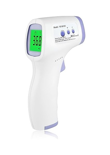 Dijital Temassız Ateş Ölçer Termometre Tabanca Model Hafızalı Pilli Bebek Çocuk Kedi Köpek Ortam Nesne Yemek Havuz