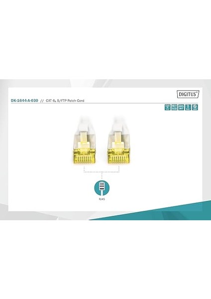 DK-1644-A-030 Professional Yüksek Kaliteli Cat 6 S/ftp Ara Bağlantı Kablosu fiyatları