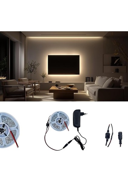 LED 3 Metre Günışığı Işık Çıt Çıt Anahtar Tak Çalıştır Hazır Set Adaptör Dahil