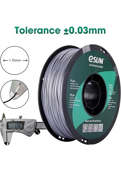 Pla+ 1.75MM Gümüş modelleri