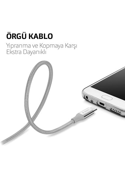 Alumicable Micro USB 1m. Şarj Kablosu - Kırmızı (2DK11K) fırsatları
