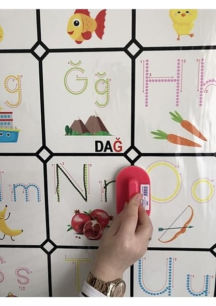 Kağıt Türkçe Alfabe Tablosu Alfabe Harfleri Kağıt Tahta Ilkokul Eğitim Yazı Tahtası Kalem 105X70 cm fırsatları