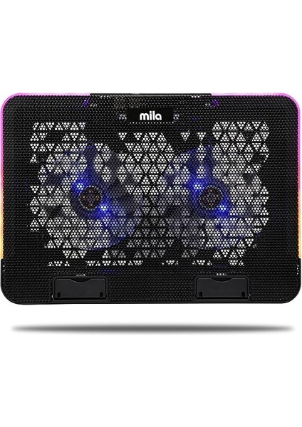 Mila Serisi M2 R-Type Rgb Işıklı, 2 Büyük Fan, Telefon Standı,2 USB Notebook Soğutucu Stand fırsatları