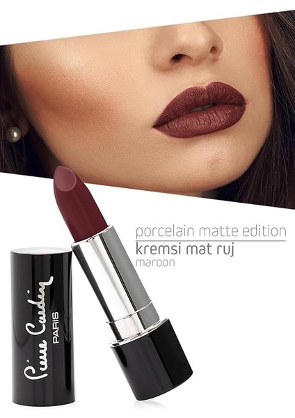Cardin Porcelain Matte Edition Lipstick - Maroon - 219 fırsatları