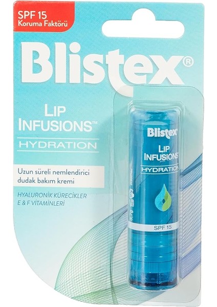 Lip Infusions Hydration Uzun Süreli Nemlendirici Dudak Bakım Kremi Spf 15 X2 fırsatları