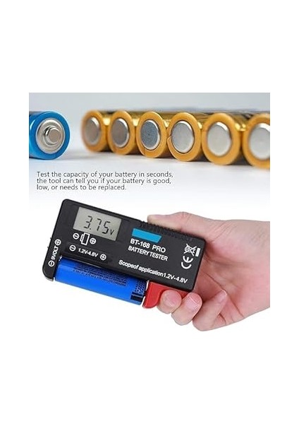 BT-168 Ekranlı Pil Voltaj Kapasite Test Cihazı 1.2V-4.8V ve 9V fırsatları