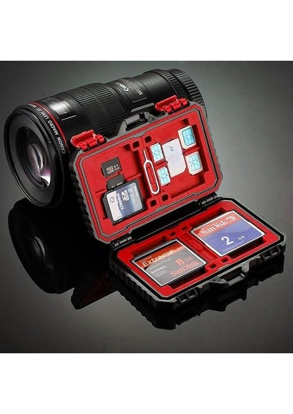 Case 24 Slot Çoklu Hafıza Kartı ve Micro Sd Kart Taşıma Çantası Micro Sd Kart Kutusu (Kırmızı) indirimleri