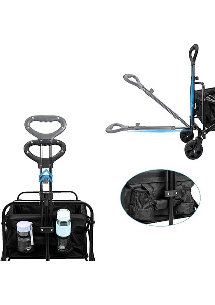 Sevenmoose Katlanır Taşıma Arabası Tekerlekli Taşınabilir Kamp Arabası modelleri