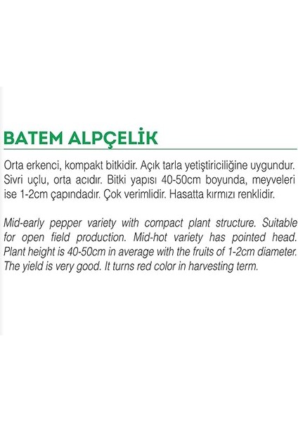 Tarım Ata Tohumu Yerli Doğal Badem Biberi 100 Adet Tohum fiyatları