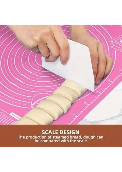 Hamur Açma Matı ve 3'lü Hamur Kesici Kazıyıcı Şekillendirici Seti fırsatları