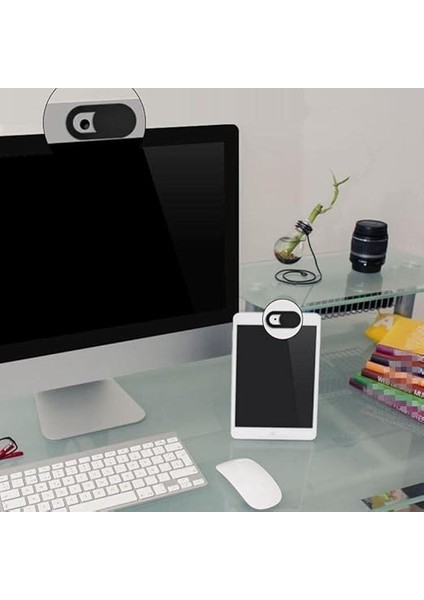 Laptop Tablet Kamera Webcam Kapatıcı Örtücü Sürgülü Kapak 3'lü Siyah fırsatları