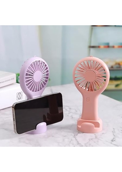 DD5002 Telefon Standlı 3 Kademeli Mini Vantilatör Portatif Soğutucu Fan El Fanı (Beyaz) fırsatları
