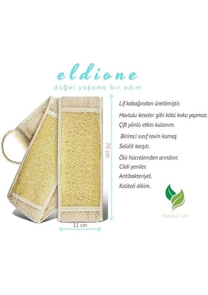 Doğal Kabak Lifi Sırt Kesesi –çift Taraflı Peeling Lifi, 70X11 Cm, Uzun Kulplu, Selülit Karşıtı, Rovin Kumaşlı, Cilt Temizleyici Yenileyici Canlandırıcı Etki, Hücre Yenileme,exfoliating Kese fiyatları