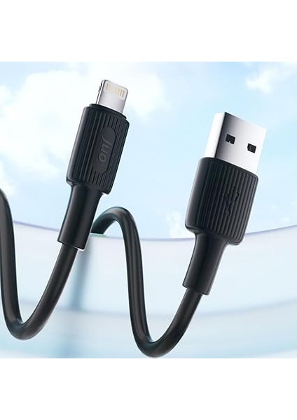 12W 2.4A Usb-A To Lightning iPhone iPad Silikon Hızlı Şarj ve Data Kablosu Siyah 1 Metre fiyatları