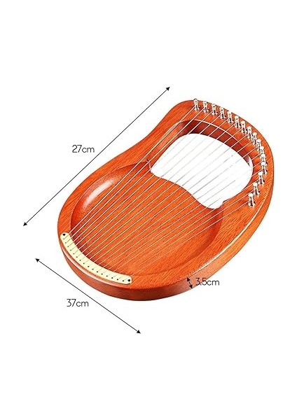 16 Telli Ahşap Lir Arp Metal Teller Maun Masif Ahşap Yaylı Enstrüman Taşıma Çantalı Akort Anahtarı Temizleme Bezi Telleri WH16 fırsatları