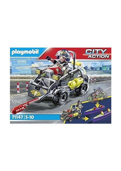 City Action 71147 Swat-Multi-Terrain-Quad, Dönüştürülebilir Sek Sürat Teknesi, 5 Yaş ve Üzeri Çocuklar Için Oyuncak fırsatları