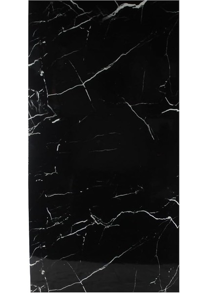 Siyah Mermer Desenli Kendinden Yapışkanlı Duvar Kağıdı - Banyo & Mutfak Yenileme