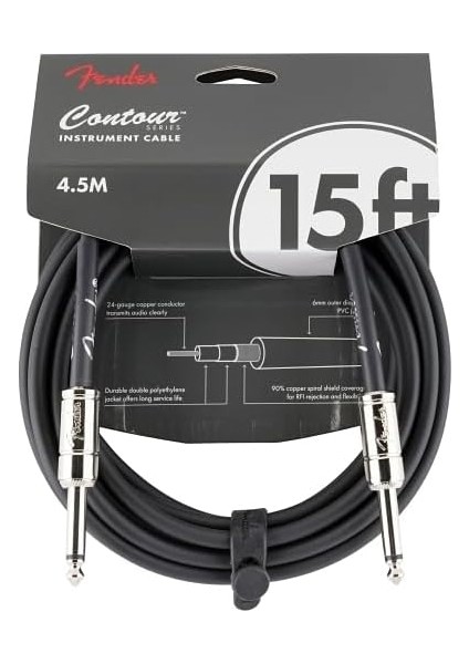 15' Contour Enstrüman Kablosu, Siyah