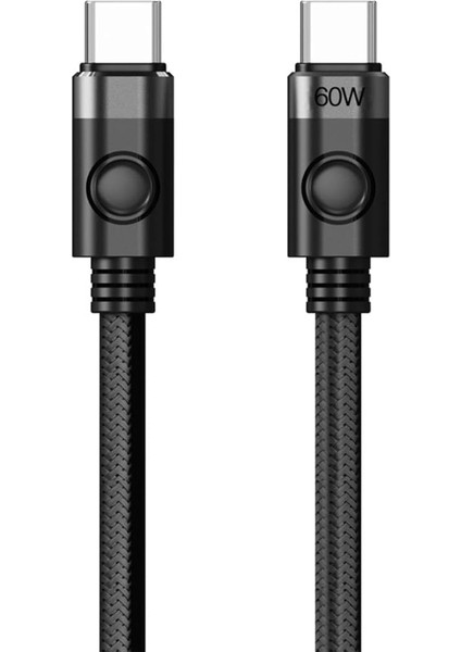 60W 3A Pd Type-C To Type-C Hızlı Şarj ve Data Kablosu Siyah 1 Metre fiyatları